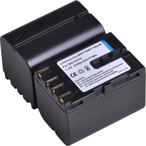 2Pcs 2300mAh 7.4V BN-V416 BN-V416U Camcorder Battery for BN-V408 BN-V408U BN-V408US BN-V428 BN-V428U BN-V428US