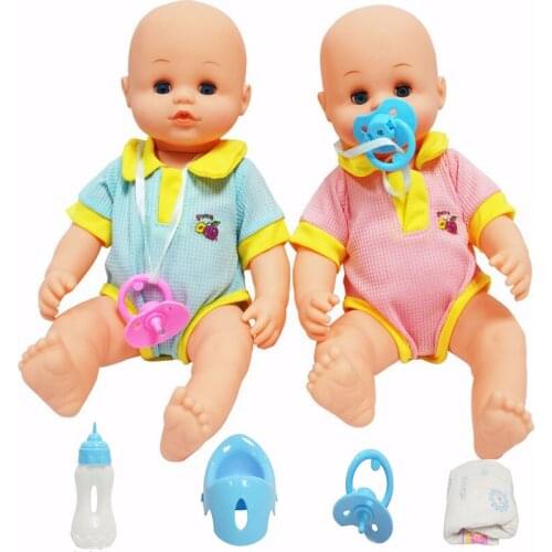 38CM Doll for girl Reborn baby Bath wash toy blue pink Lifelike kids baby Pretend Play House toy gift box