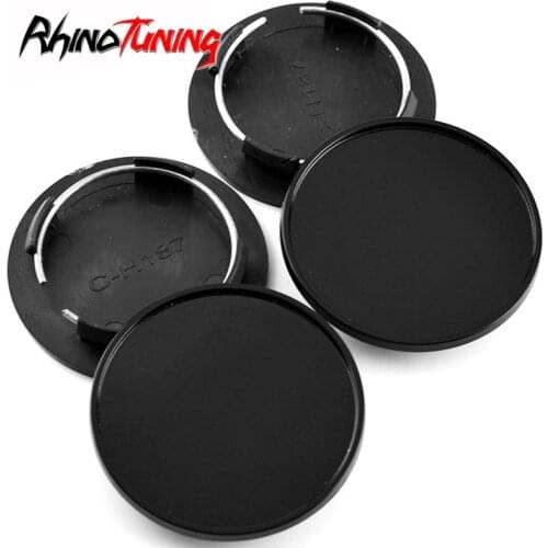 4pcs 65mm 51mm Wheel Center Hub Cap for 2" Opening Auto Rims C530501CAP S1106-18 Rims Cover Hubcaps Black Plastic