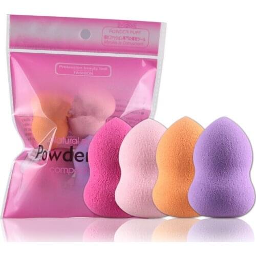 4pcs/pack High Quality Multi Shape Sponge Puff Makeup Women Professional Blush Foundation Sponges Makeup recommend Praise Hot