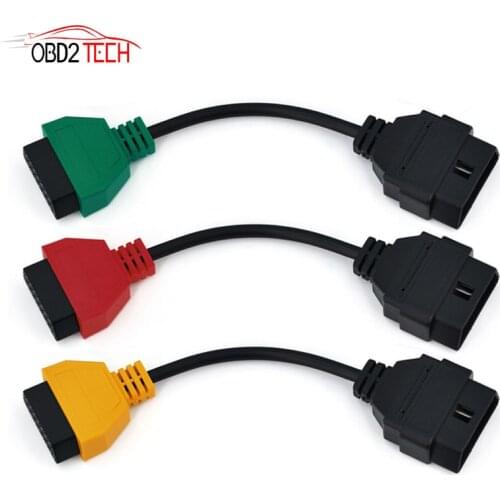 For Fiat Ecu Scan Adaptor Fiat multiecuscan Connector OBD2 16Pin OBD Cable for Fiat Three Colors