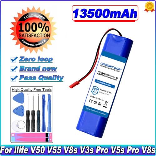 LOSONCOER 18650B4-4S1P-AGX-2 3500mAh Battery For ILIFE V50 V55 V8s V3s Pro V5s Pro V8s X750 Robot Vacuum Cleaner Battery