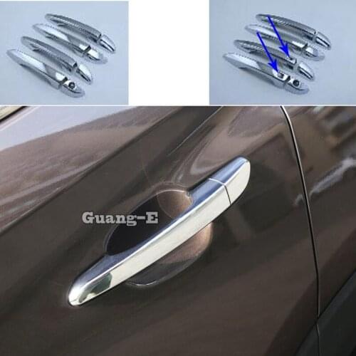 Car Styling Detector Inner Sticker Frame Lamp Trim ABS Chrome Door Handle For Hyundai Tucson 2015 2016 2017 2018