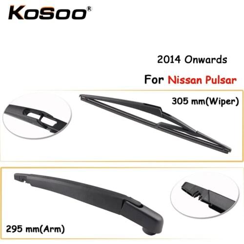 KOSOO Auto Rear Car Wiper Blade For Nissan Pulsar,305mm 2014 Onwards Rear Window Windshield Wiper Blades Arm,Car Accessories