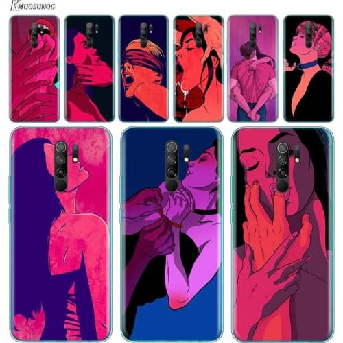 Transparent Cover Sexy Lips Hot Girl For Xiaomi Redmi K40 K30i K30T K30S K30 K20 10X GO S2 Y2 Pro Ultra Phone Case