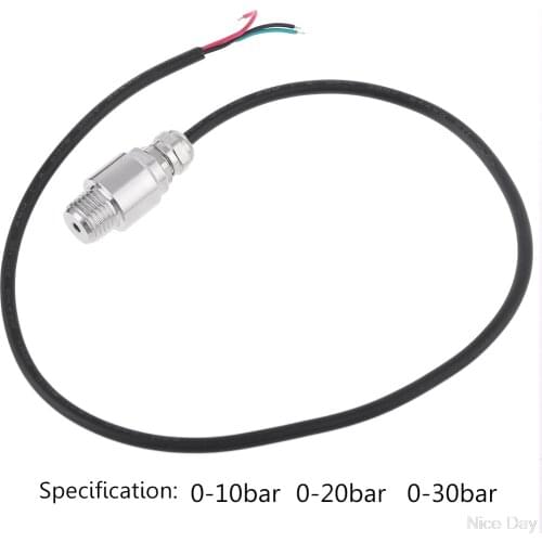 DC 5V 1/4 NPT Pressure Transducer Transmitter Sensor Stainless Steel Oil Air Water 10/20/30 Bar My12 20 Dropship
