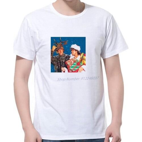 Wham Last Christmas George Michael Xmas Unisex Oversized Short Sleeve Tshirts Fashion Harajuku Print T Shirts Men clothing