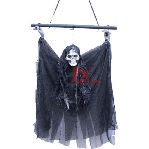 Halloween ghost ghost bat decorative hanging tricky audible sound induction skull small Hanging Ghost