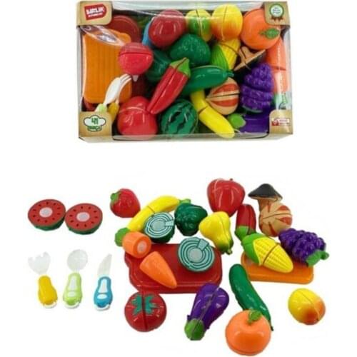 Toy Can Be Cut To set Fruit Vegetable set Cut Tahtalı 41 Piece