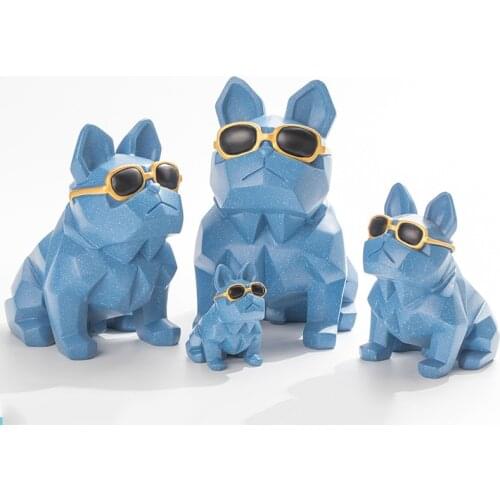 Creative Resin Piggy Bank French Bulldog Save Money Piggy Bank Home Decoration Ornaments Home Decoration Gift