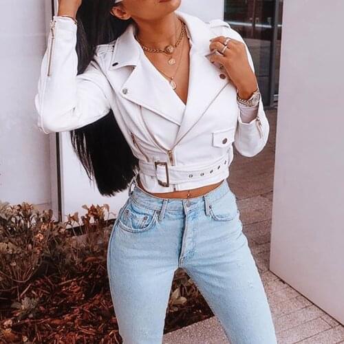 Winter New Fashion Short lapel zipped Jacket Short Section Handsome Women Jacket Casual Comfortable All-match Ladies Top