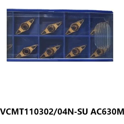 Original VCMT110302N-SU VCMT110304N-SU AC630M Carbide Inserts VCMT110302 VCMT110304 N-SU Lathe Cutter Turning Tools VCMT 110302