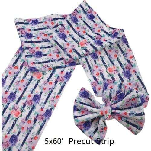 New Rainbow Pre Cut Strips Approx 5"x60"/roll Bright Bullet Printed Liverpool Bubble DIY Sewing Fabric For Making Hair Bows