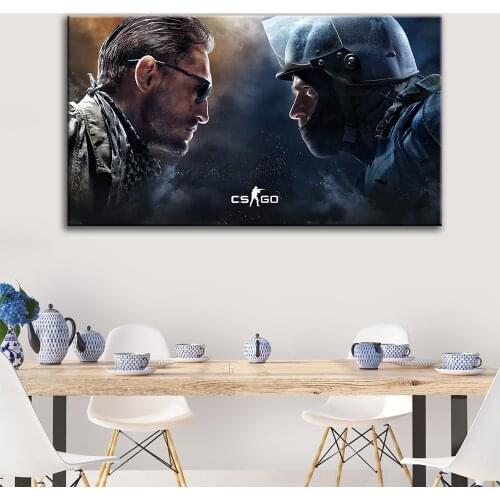 Popular Online Games CSGO Poster Oil Painting on Canvas Posters and Prints Wall Art Picture for Gamer Room Decor Unframed