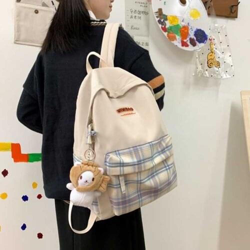 School Backpack Cute Womens Wild Students Backpacks For Girls Large Capacity Simple Schoolbag Korean Casual Travel Female Bags