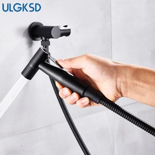 Hot Cold Water Mixer Tap Bidet Shower Faucet Solid Brass Bidet Faucet Toilet Faucets Shower Sprayer Head Muslim Ducha Higienica