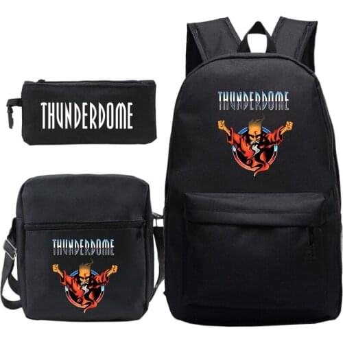 Thunderdome Backpacks Bookbags Mochila School Bags 3 PCS/set Backpack School Backpack Womens Bag Mens Bagpacks Canvas Rucksack