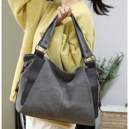 Large Capacity Women Canvas Handbags Designer Tote Bags Fashion High Quality Ladies Shoulder Bag Casual Female Big Messenger Bag