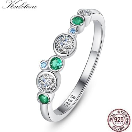 KALETINE 925 Sterling Silver Ring Stackable Party Finger Rings For Women Fine Jewelry Gift bts Accessories Wedding Rings