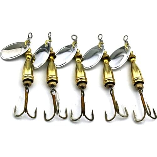 10pcs 7.3CM-7G Fishing Rotated Sequins Spinner Spoon Metal Fishing Lures Artificial Bait Lake River Fishing Accessories