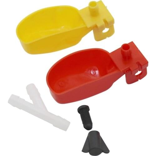 50 Pcs Poultry Feeding Supplies Quail Water Drinking Bowl Chicken Quail Pigeon Bird Suspension Drinking Fountain