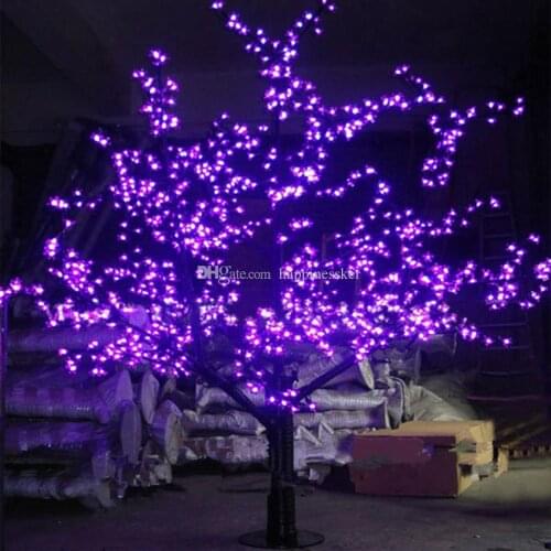 6ft/1.8M Height LED Artificial Cherry Blossom Trees Christmas Light 1248pcs LEDs Bulbs 110/220VAC Rainproof fairy garden decor