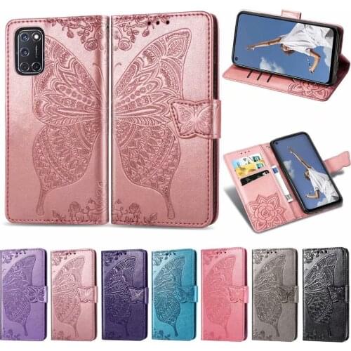 A92 Case For OPPO A52 3D Butterfly Leather Flip Phone Cover For OPPO A72 4G Preservation Wallet Capa Coque