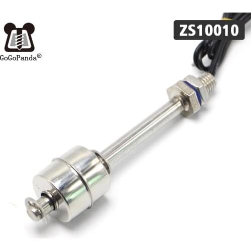 Free Shipping ZS10010 M10*100mm Tank Liquid Water Level Sensor Stainless Steel Float Switch Normal Close Type Wire Line:30cm NC
