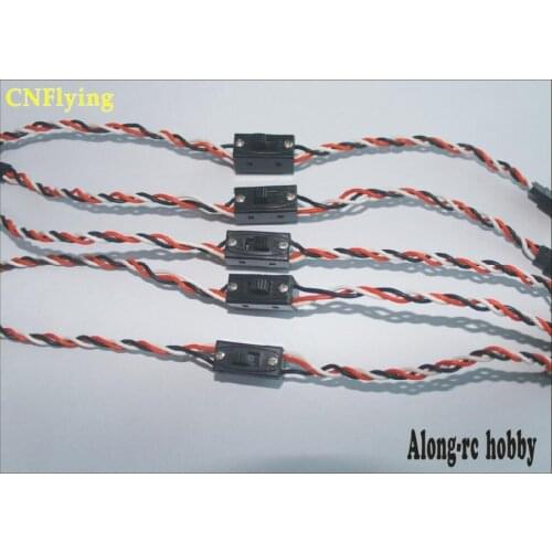 FREE SHIPPING receiver to ESC SWITCH WITH WIRE (5PCS) for airplane/hobby plane /RC model/airplane rc car DIY model spare part