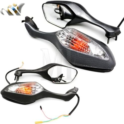 For 2008-2013 Honda CBR1000RR CBR 1000RR 2010-2012 VFR1200 VFR 1200 Pair Motorcycle Rearview LED Turn Signal Side Mirrors Black