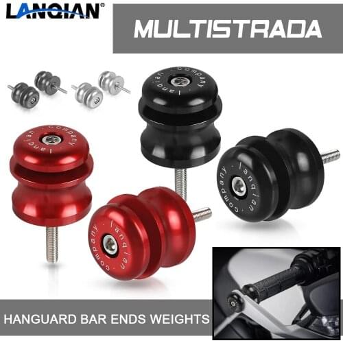 For Ducati Multistrada 1200 Enduro Pro 2017 2018 Motorcycle Handle Bar End Weight Handlebar Grips Cap Anti Vibration Silder Plug