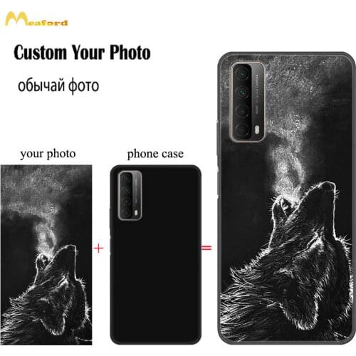 Customized DIY Phone Case For Huawei P Smart 2021 Case For Huawei Y9 Prime 2019 Y8P Y7P Y6P Y5P Y8S Y9A Nova 7i Black TPU Cover