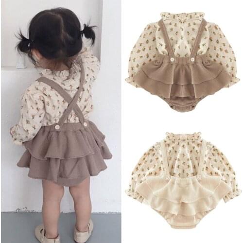 Spring Summer Baby Clothes Set Thin Linen Shirt+Suspender Overalls 2Pcs Outfits 0-24 Months Cute Newborn Infant Bodysuits Romper