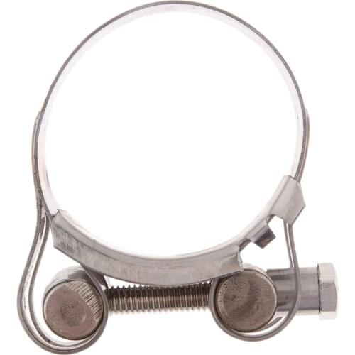 2x Muffler Clamps Exhaust Silencer Pipe Hanger Mount Bracket Compatible for 44-47mm Motorbike Exhaust Hoses