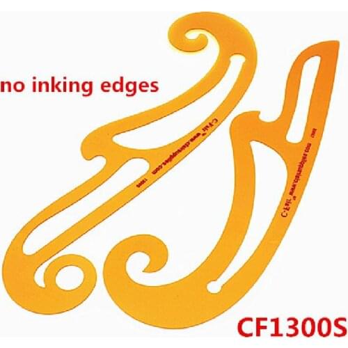 French Curve Ruler Pvc Plastic Flexible Armhole Comics Template Art Fashion Design Rulers No Inking Edges Cf1300s