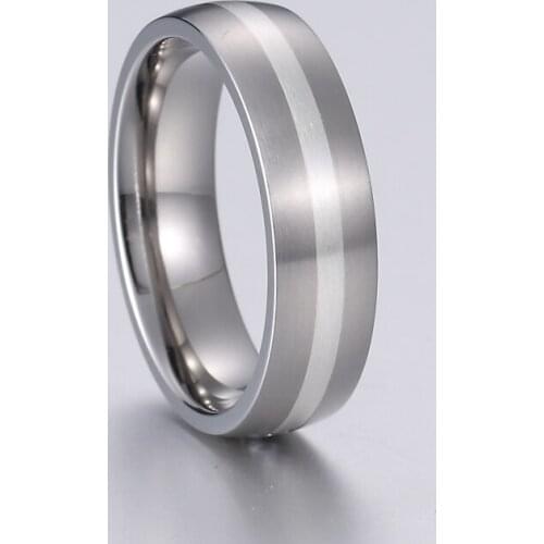 Pure handmade men titanium ring 6mm marriage big size women wedding couple finger rings without stones male western style