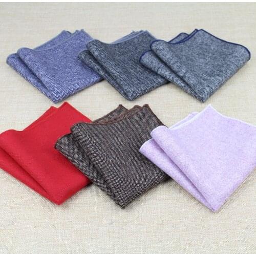 Paisley Square Pocket for Men Paisley Pattern Wool Cotton Hankerchief Colorful Gentlemen Wedding Designer Pocket Square