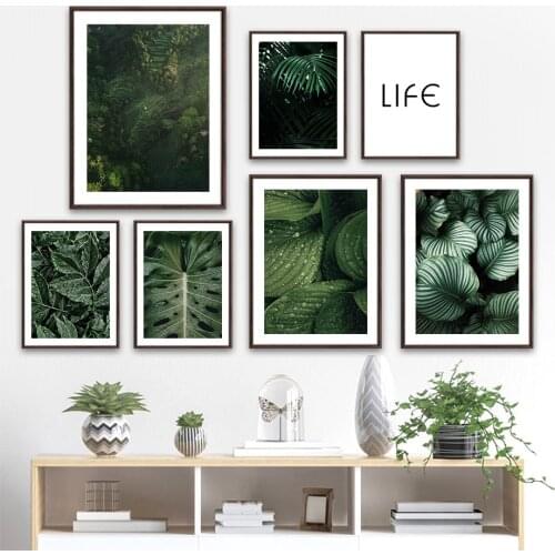 Monstera Palm Calathea Wisteria Plant Wall Art Canvas Painting Nordic Posters And Prints Wall Pictures For Living Room Decor