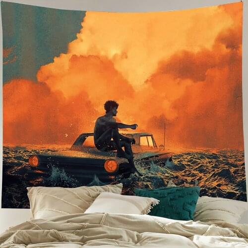 INS Style Living Room Boho Wall Art Decor Prints Colorful Rainbow Wall Tapestry Hanging flowers Decor for Girls Dorm Decoration