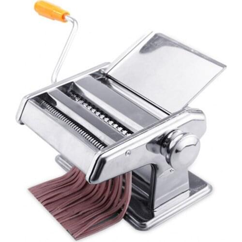 Stainless Steel Manual Linguine Pasta Maker Noodle Spaghetti Press Machine Cutter Dough Sheeter Ravioli Dumplings Shell Mold
