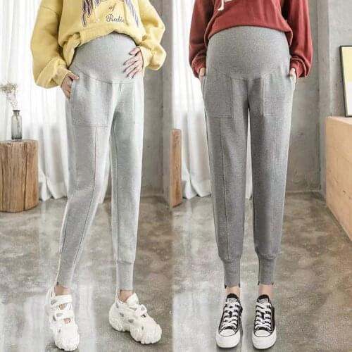 Maternity Pants 2021 Fall Pregnant Womanwear Loose and Thin, Covering The Meat, Leisure Sports Belly Lifting Harem Pants