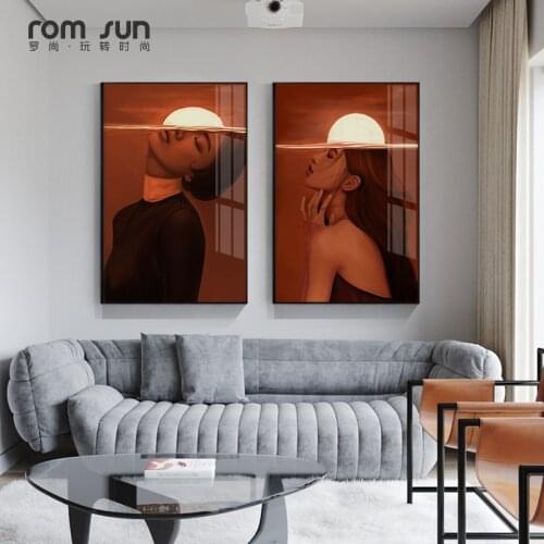 Modern Figure Lady Painting Wall Art Fantasy Canvas Posters and Prints Figure Creative Wall Picture for Living Room Decoration