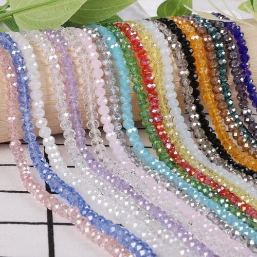 Hot Selling 8mm Austrian Round Crystal Beads AB Color Cut Faceted Glass Beads for Jewelry Making Bracelet Accessories
