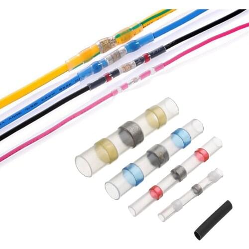 150PCS Waterproof Solder Seal Sleeve Splice Terminals Heat Shrink Tube Electrical Wire Connector Butt Connectors Kit