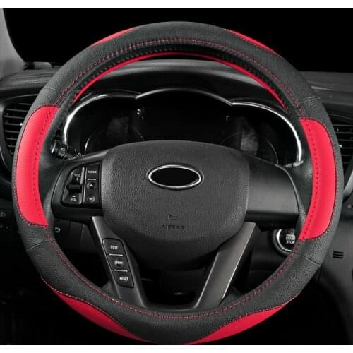 Universal 38cm PU Leather Car Steering Wheel Cover for Ford focus 2 3 BMW e46 e39 Volkswagen Toyota Chevrolet cruze Opel