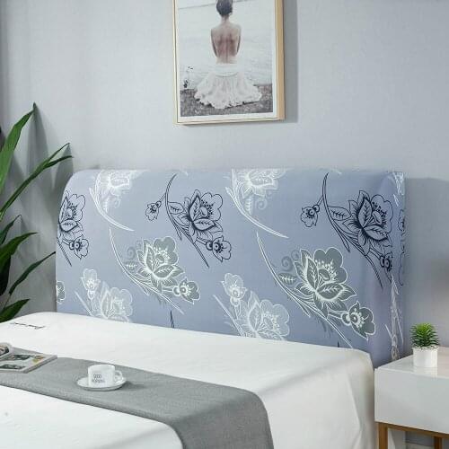 Universal Bed Head Cover Printed All-inclusive Headboard Cover Spandex Stretch Bedhead Back Protector Dust Cover for Home Hotel