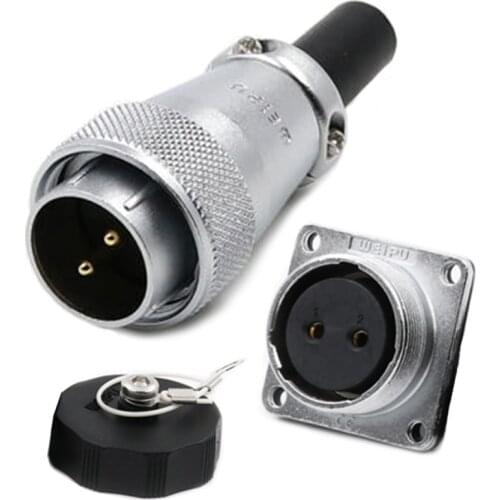 WEIPU WS24 TQ+KZ Solar Solder Panel Waterproof Connector Male Plug Female Socket Quick Screw Lock 2 3 4 9 10 12 19 Pin Adapter