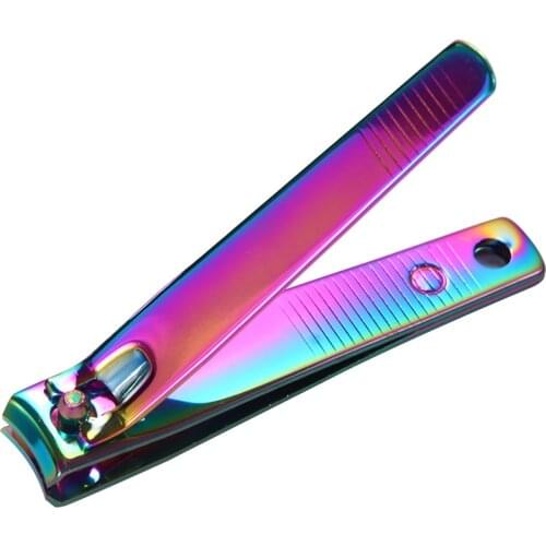 High Quality Rainbow Nail Tips Clipper Cutter Machine Professional Nail Trimmer Toe Nail Clipper Nail Tool For Drop Shipping