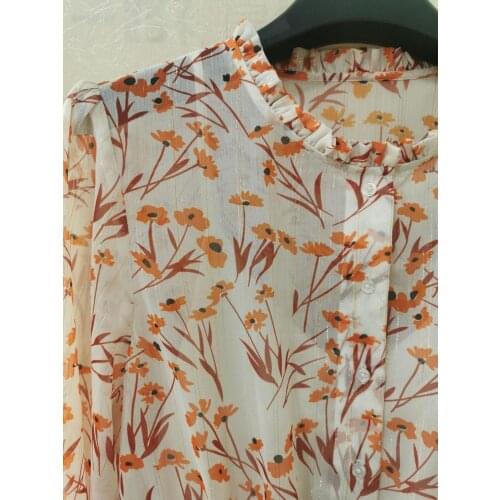 Women Mini Dress Ruffle Trim Flower Printed Slim Elastic Waist 2021 Summer Ladies Pleated Short Dresses for Holiday