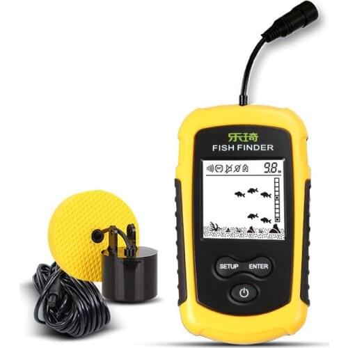 0.7-100m Portable Fish Finder Ice Fishing Sonar Sounder Alarm Transducer Fishfinder Wireless Fishing Finder Alarm